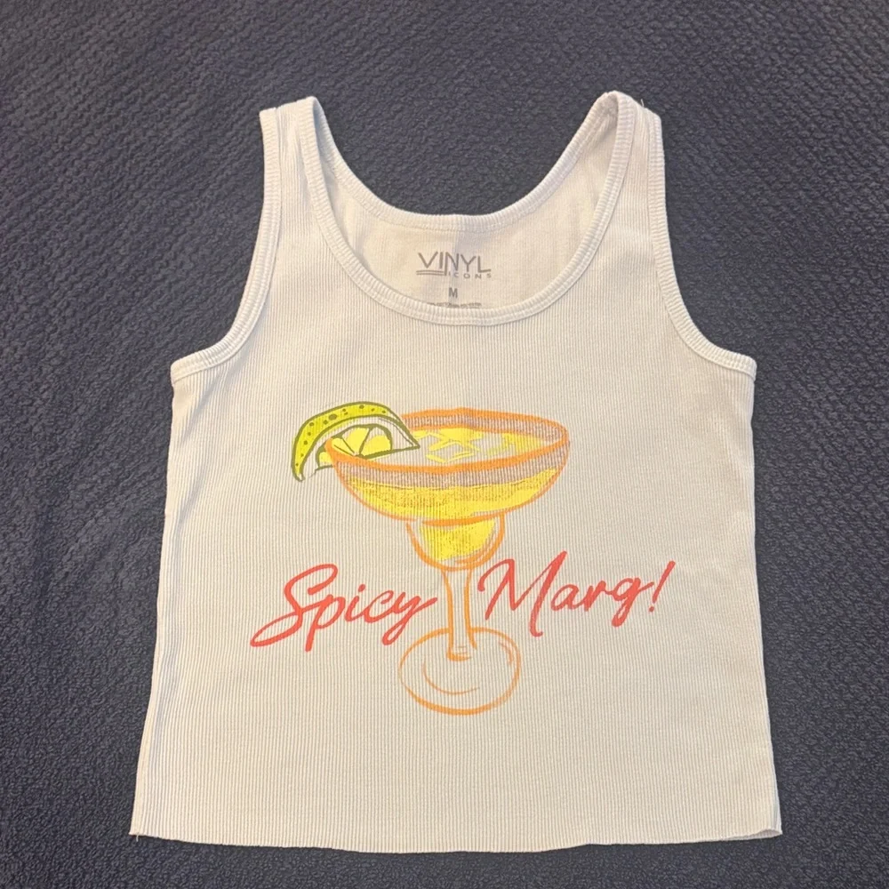 | light blue Spicy Marg!" Graphic Tank Top - Picture 1 of 4